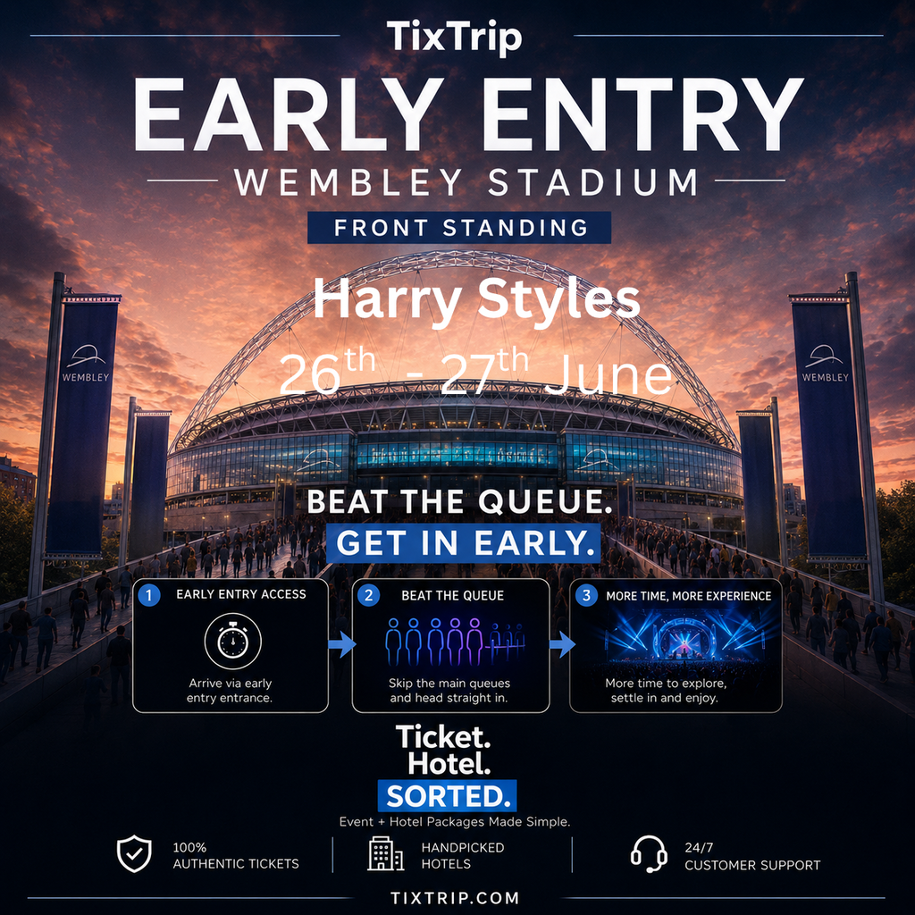 Harry Styles • Wembley Stadium • June 26 • Package for 2 people • £500 per person