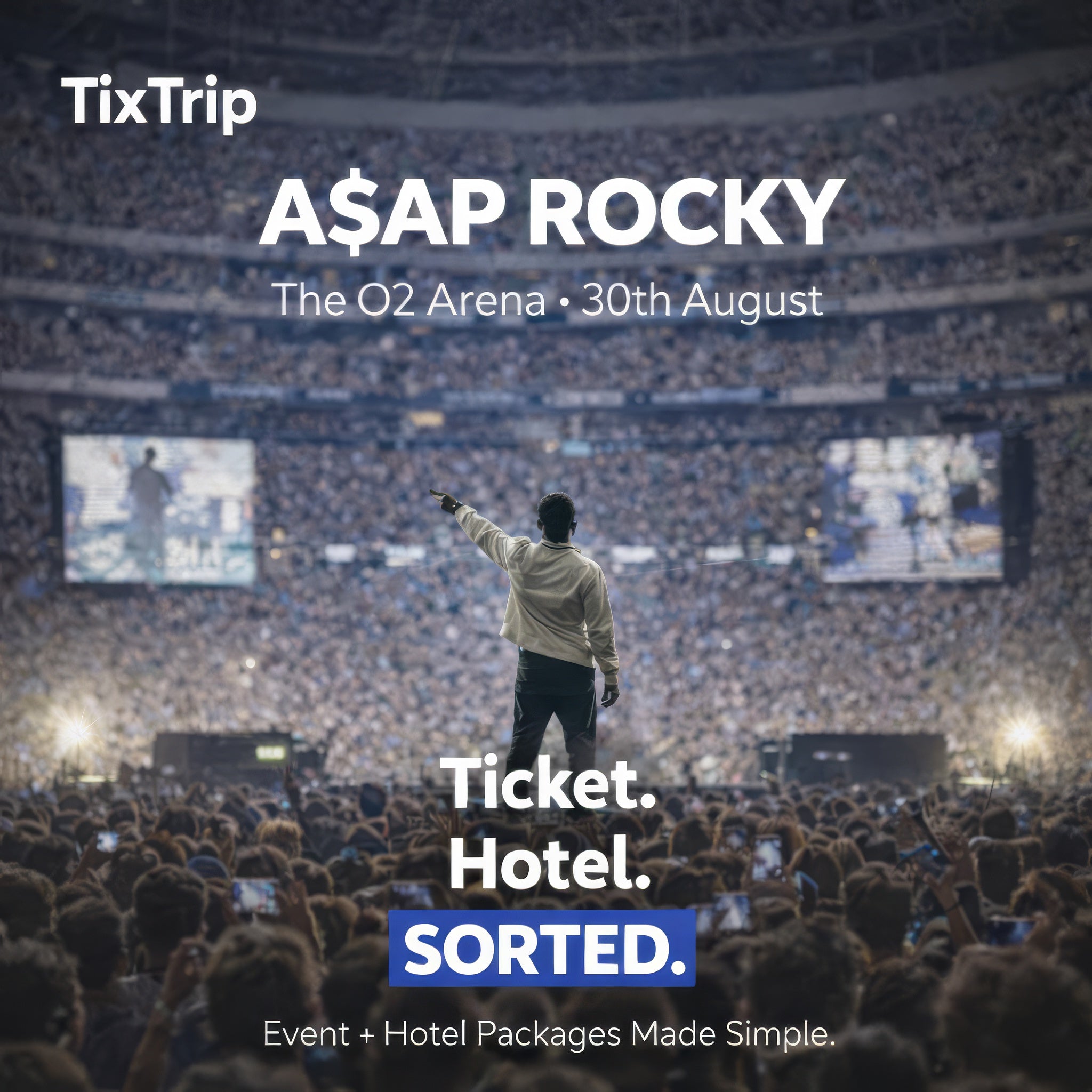 a$ap Rocky – 30th august  • 5★ HOTEL next to arena + 2 standing admission (£350pp)