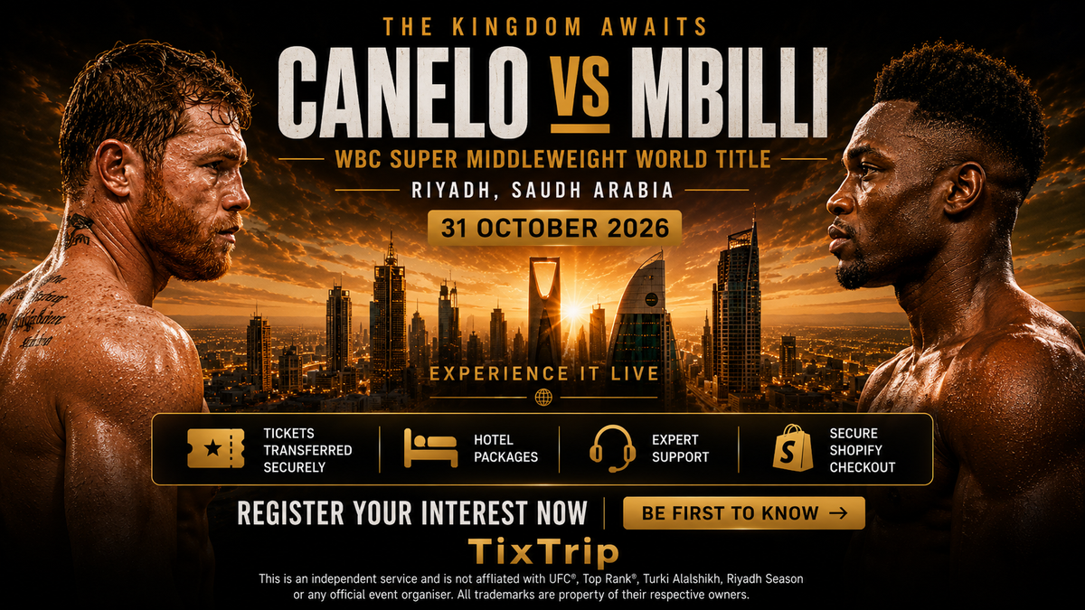 Canelo vs Mbilli Register now