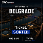 UFC Fight Night • Belgrade • 1 August • 4 ★ Hotel (2 rooms) + 3 Tickets