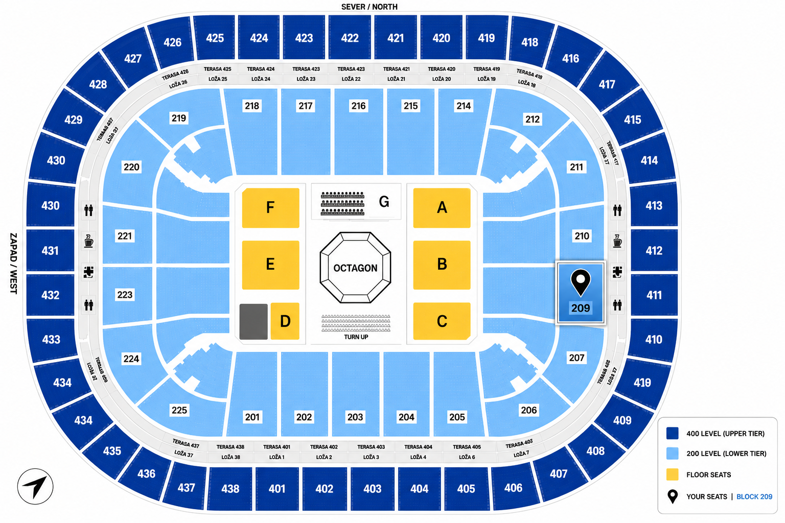 UFC Fight Night Belgrade • Lower Section Ticket Block 209
